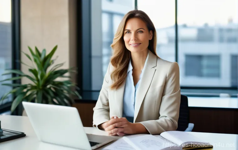 건강코칭 경력단절 극복 방법 - **Image Prompt 1: "Redefining Your Compass: A Coach's Reflective Journey"**
    A thoughtful female ...