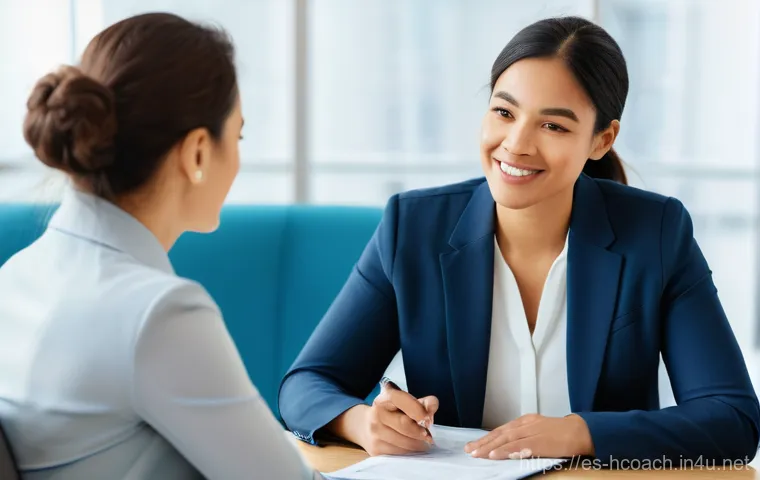 건강코칭 강의 자료 제작법 - **Prompt:** A compassionate female life coach, of diverse ethnicity, is engaged in a one-on-one sess...